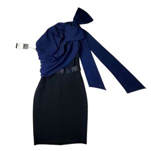 TADASHI SHOJI Wharton Streched Crepe Dress Womens XXS